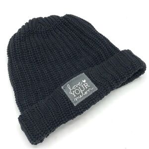 Love Your Melon Black Knit Beanie